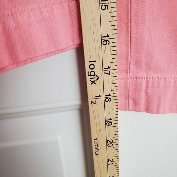 Talbots Perfect Skimmer Pants 4P Petite Pink Capri Midrise Cropped Stretch - Picture 13 of 13